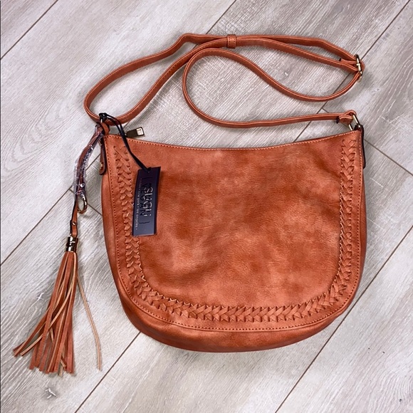 Sugu Handbags - Sugu I Orange Vegan Leather Crossbody Bag NWT